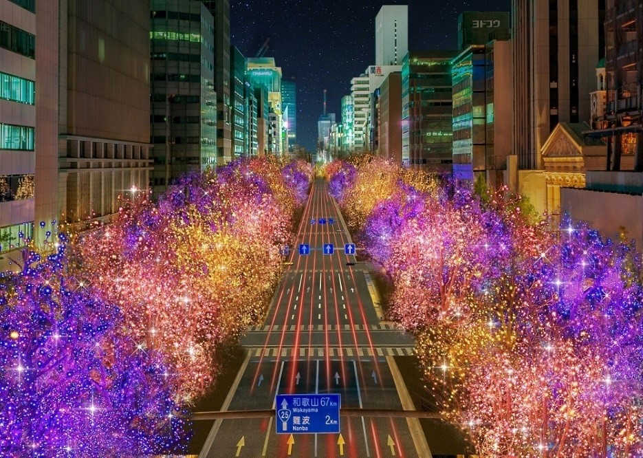 Midosuji Illumination, Osaka