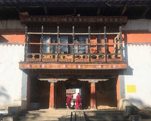 Gangtey Monastery Bhutan monks