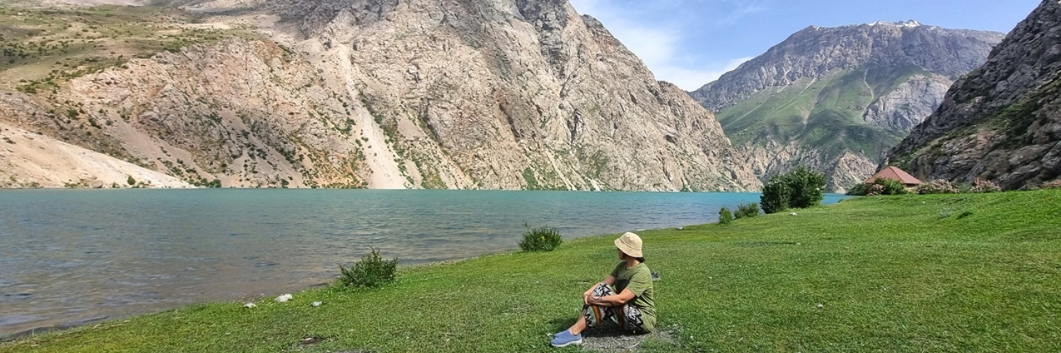 Aliya at Hazorchashma Lake, Tajikistan